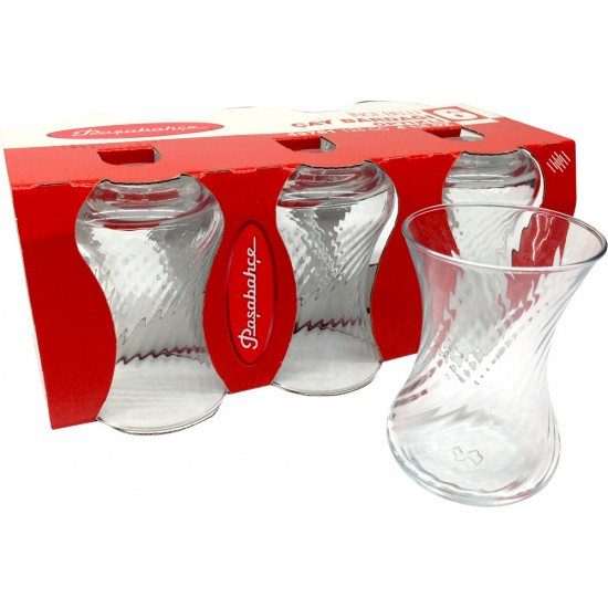 Pasabahce 6x Slim Optical Turkish Tea Glasses 42781 - TIKLA GELSİN UK - £3.99