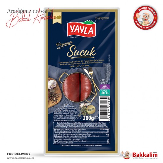 Yayla Premium Parmak Sucuk 200 Gr Kekikli