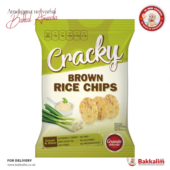 Grande Dolceria Cracky Soğan Ve Kremalı Kahverengi Pirinç Cipsi 60 Gr