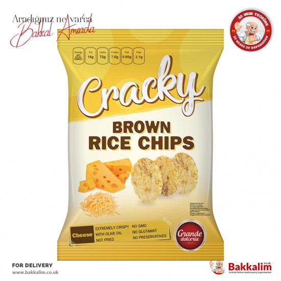 Grande Dolceria Cracky Brown Rice Chips With Cheese 60 G