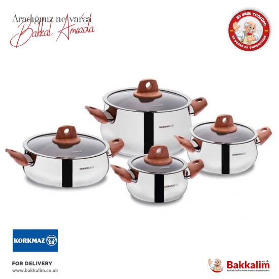 Korkmaz Cibana 8 Pieces Cookware Set A1953 - TIKLA GELSİN UK - £129.99