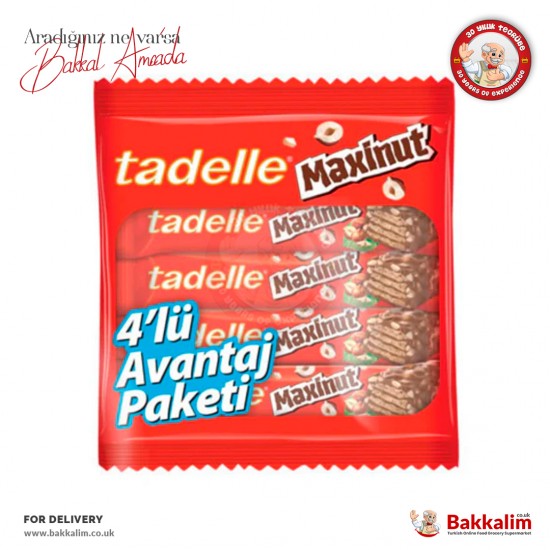 Tadelle Maxinut Çikolata Kaplamalı Gofretli Fındıklı Bar 4 Adet Multi Pack