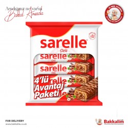 Sarelle Sütlü Çikolata Kaplamalı Fındıklı Gofret 4 Adet 33 Gr