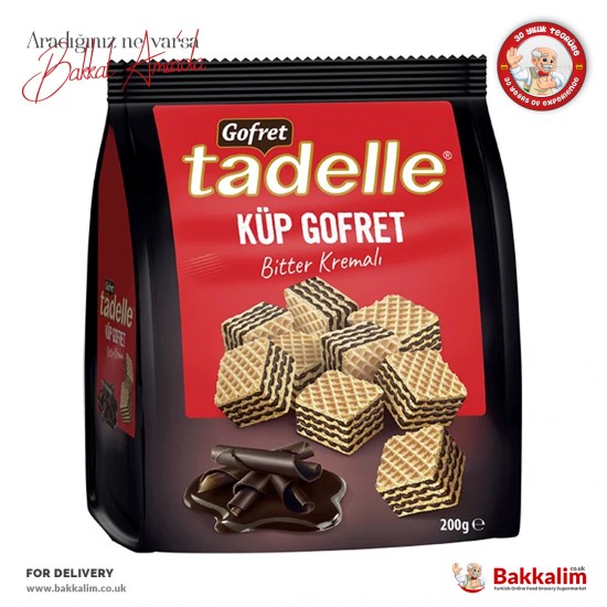 Tadelle Bitter Çikolata Kremalı Küp Gofret 200 Gr