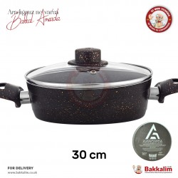 Avangarda 30 Cm Basık Tencere- Yapışmaz Aluminyum Granit