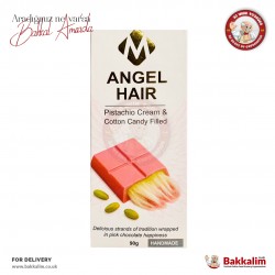 Angel Hair Handmade Pistachio Cream And Cotton Candy Filled Chocolate 90 G