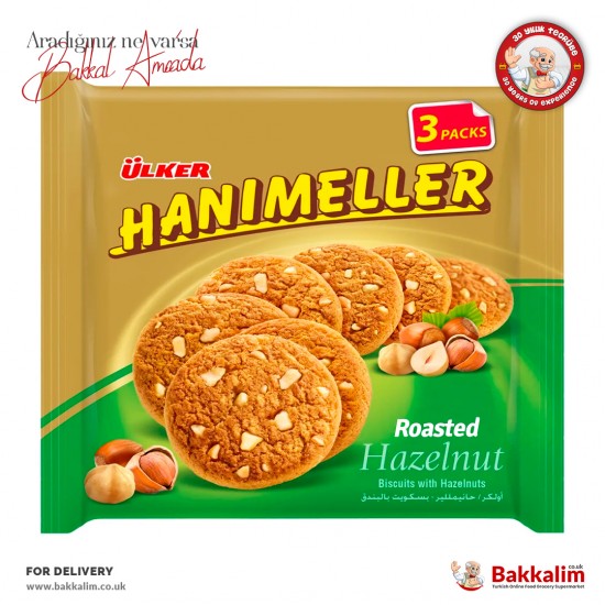 Ülker Hanımeller Kızarmış Fındıklı Bisküvi 3lü Paket 246 Gr