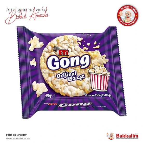 Eti Gong Corn And Rice Cake Tasty Snacks 40 G