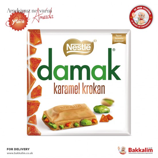 Nestle Damak Karamel Krokanlı Antep Fıstıklı Çikolata 60 Gr