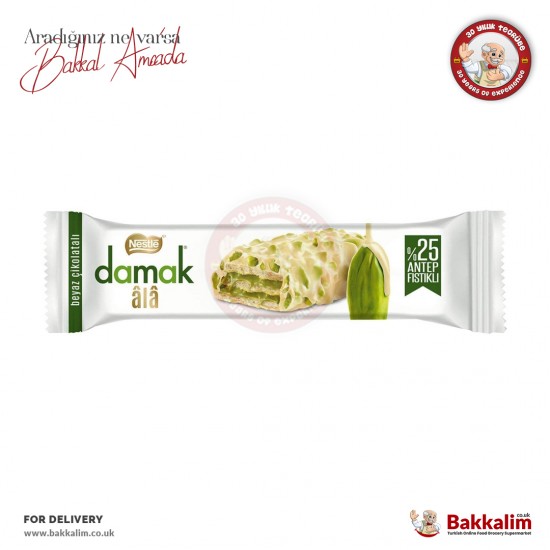 Nestle Damak Ala Antep Fıstıklı Beyaz Çikolata Kaplamalı Gofret 30 Gr