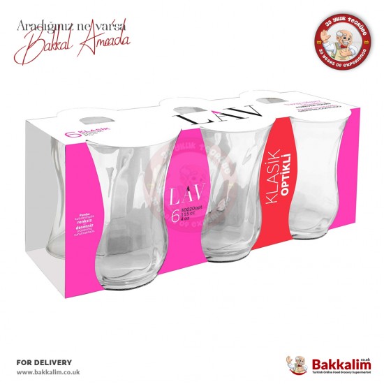 LAV Classic Optical Tea Glass 115 Cc 6 Pcs