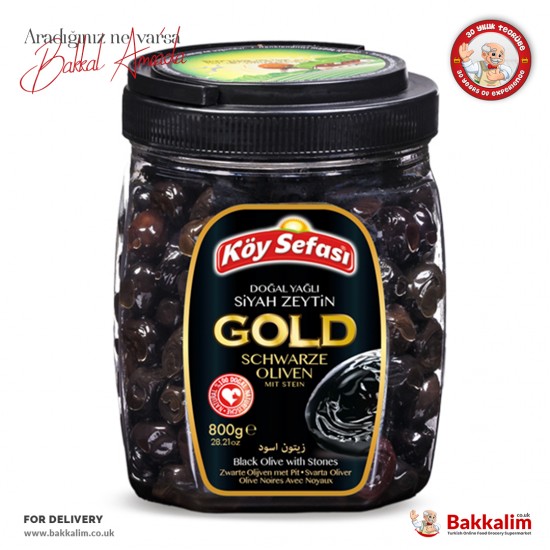 Köy Sefası 800 Gr Gold Mega Doğal Siyah Zeytin - TIKLA GELSİN UK - £5.99