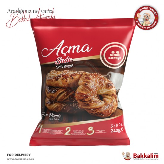 Simit Sarayı Yarı Pişmiş Sade Açma 3 Adet 240 Gr