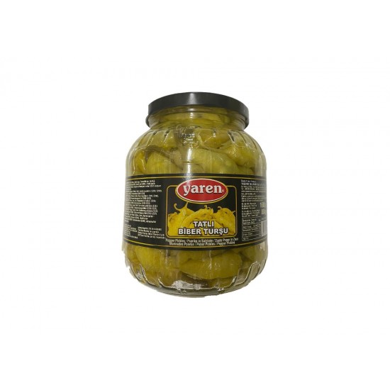 Yaren Sweet Pepper Pickles  Net  Weight 1600g Drained Weight 800g - TIKLA GELSİN UK - £3.79