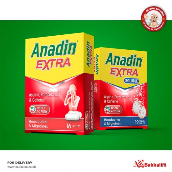 Anadin 12 Adet Extra Aspirin Paracetemol - TIKLA GELSİN UK - £2.29