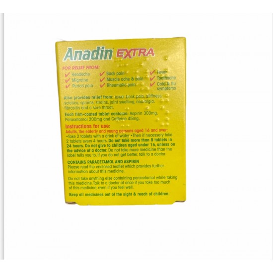 Anadin 12 Adet Extra Aspirin Paracetemol - TIKLA GELSİN UK - £2.29