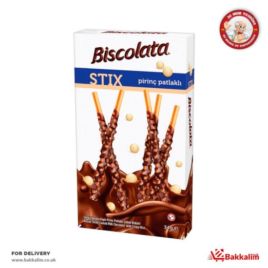 Biscolata 34 Gr Biscuits Sticks Coated Milk Chocolate With Crsipy Rice - TIKLA GELSİN UK - £0.99