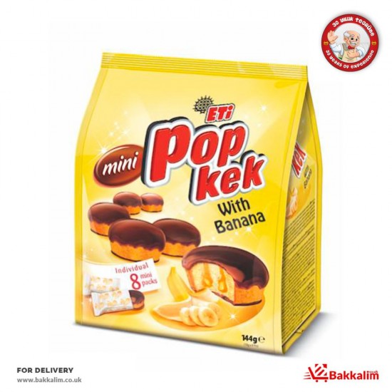 Eti 144 Gr 8 Pcs Mini Pop With Banana Cake - TIKLA GELSİN UK - £1.49