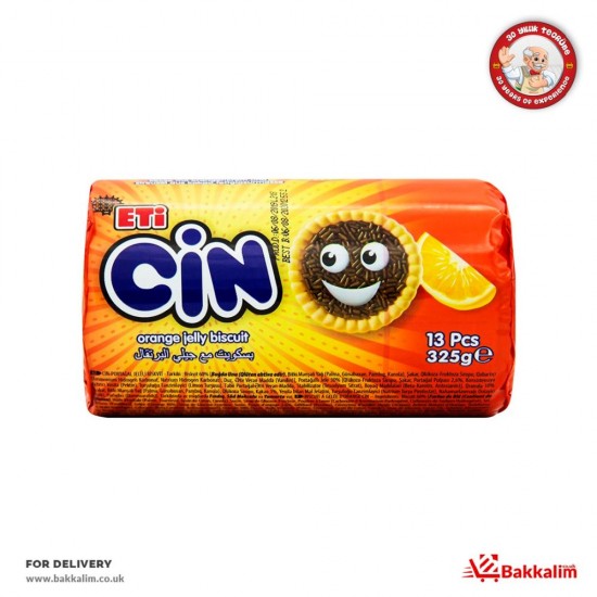 Eti Cin 325 Gr 13 Pcs Orange Jelly Biscuits - TIKLA GELSİN UK - £1.69