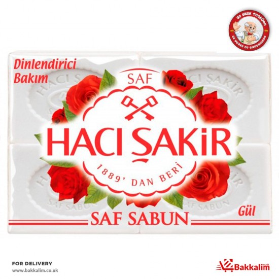 Haci Sakir 175 Gr 4 Pcs Pure Rose Soap - TIKLA GELSİN UK - £3.59