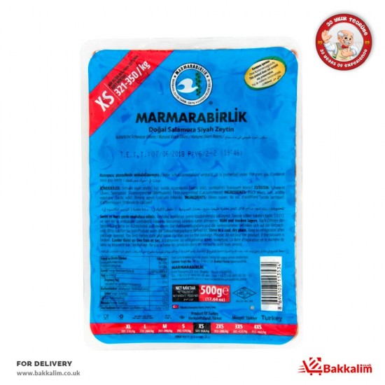 Marmarabirlik 500 Gr XS Doğal Salamura Siyah Zeytin - TIKLA GELSİN UK - £2.79