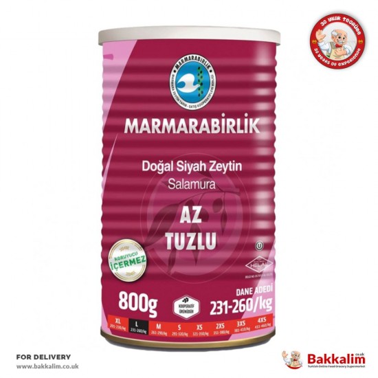 Marmarabirlik L 800 Gr Az Tuzlu Doğal Siyah Zeytin - TIKLA GELSİN UK - £4.69