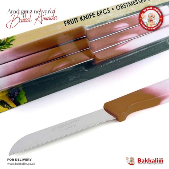 Messermann Germany Fruit Knife 6 Pcs - TIKLA GELSİN UK - £6.49