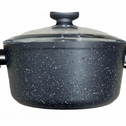 Oms Grey Non-Stick Granite Casserole 22cmx11.5cm