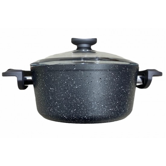 Oms Grey Non-Stick Granite Casserole 22cmx11.5cm - TIKLA GELSİN UK - £25.99