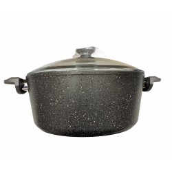 Oms Grey Non-Stick Granite Casserole 30cm