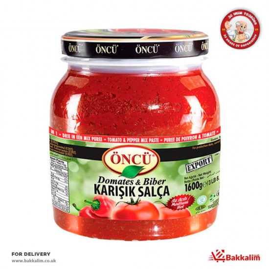 Oncu 1600 Gr Tomato Pepper Mix Paste - TIKLA GELSİN UK - £10.99