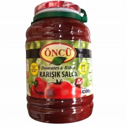 Öncü Domates Ve Biber Karışık Salça Az Acılı 4300gr