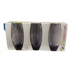 Pasabahce Barrel 3 Pieces Glasses Lila Colour