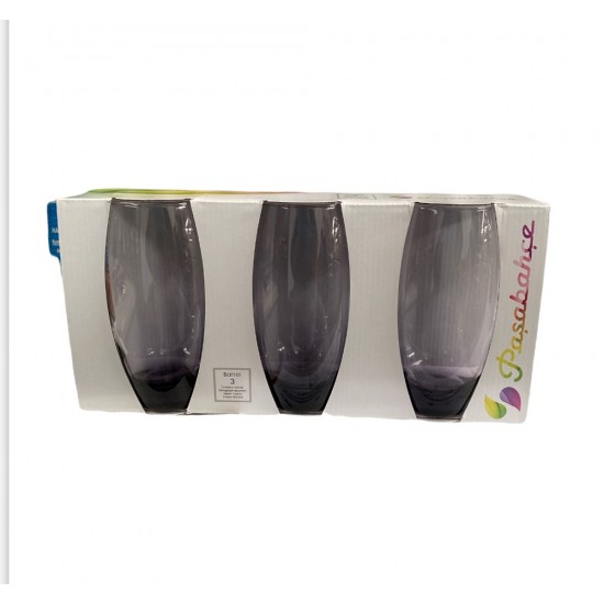 Pasabahce Barrel 3 Pieces Glasses Lila Colour - TIKLA GELSİN UK - £3.99