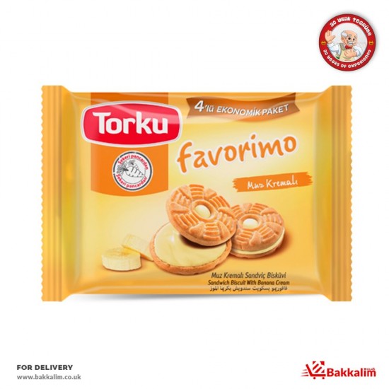 Torku 244 Gr 4 Adet Muz Kremalı Sandviç Bisküvi - TIKLA GELSİN UK - £1.99