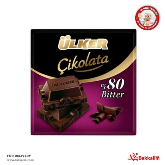 Ulker 60 Gr  % 80 Bitter Dark Chocolate - TIKLA GELSİN UK - £2.59