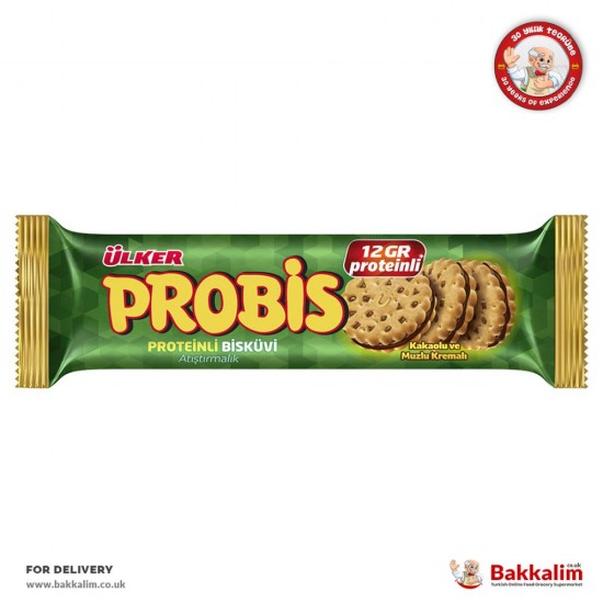 Ulker Probis 75 Gr Cacao And Banana Cream With Protein Sandwich Biscuits - TIKLA GELSİN UK - £0.79